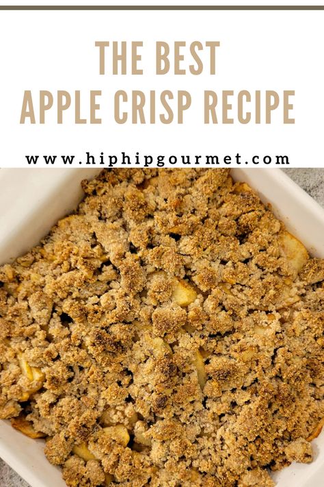 apple crisp in a square dish No Oats Apple Crisp Recipe, Apple Crisp No Oats Recipe, No Oats Apple Crisp, Apple Crumble No Oats, Oat Apple Crisp, Graham Wafer Crust, Kidney Friendly Desserts, Recipe For Apple Crisp, Apple Crumble Topping