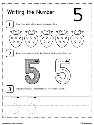 Learn how to count and write number 5 with these printable activity worksheets for preschool and kindergarten. Number 5 Worksheet, Number Writing Worksheets, Count And Write, Number Worksheets Kindergarten, Preschool Number Worksheets, Tracing Numbers, Practice Tracing, Numbers Printable, Worksheets For Preschool