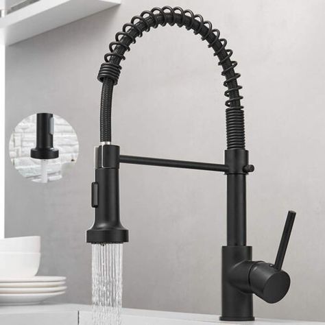 afterfurniture.com Find many great new & used options and get the best deals for Matt Black Monobloc Kitchen Sink Mixer Tap with Pull Out Hose Spray Single Lever at the best online prices at eBay! Free delivery for many products! Black Kitchen Taps, Bar Installation, Black Kitchen Sink, Black Taps, Double Bowl Kitchen Sink, Kitchen Pulls, Sink Mixer Taps, Fountain Pump, Garage Bathroom