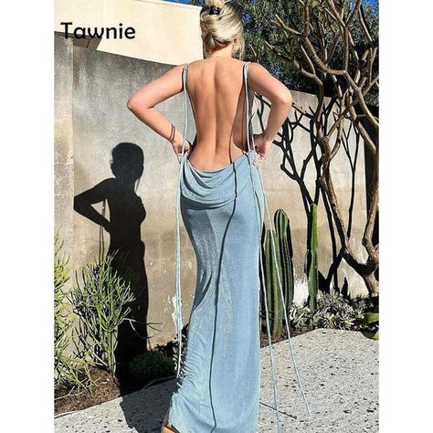 Drape Maxi Dress, Looks Party, Langer Rock, Maxi Dress Prom, Backless Maxi Dresses, Maxi Robes, Tube Dress, Ladies Party, Types Of Skirts