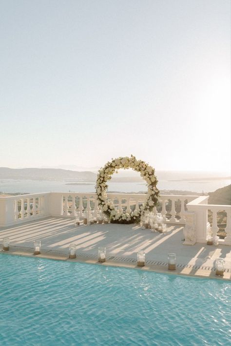 Paros Wedding, Greece Paros, Wedding Flowers Roses, Paros Island, Paros Greece, Wedding In Greece, Refined Wedding, Greece Wedding, White Florals