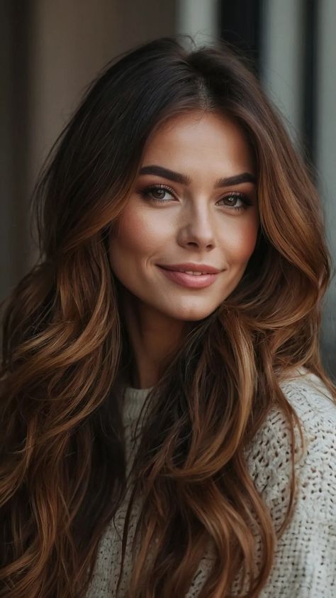 Fall Hair Inspo: 15 Color Ideas to Spice Up Your Look - pulsepathlife.com Brunette Autumn Hair, Vibrant Brown Hair, Fall Hair Ideas For Blondes, Warm Autumn Hair Color, Hair Ideas For Blondes, Warm Hair Color Ideas, Warm Brunette Hair Color, Autumn Hair Color, Fall Hair Inspo