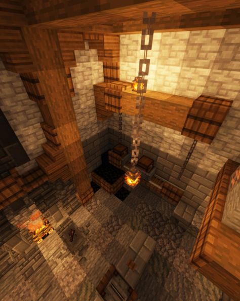 get to smelting in this big blacksmith forgery!  #minecraft #minecraftbuilds #minecraftblacksmith Black Smith Minecraft, Minecraft Blacksmith Interior, Minecraft Blacksmith, Black Smith, Minecraft Interior, Minecraft Ideas, Minecraft Houses, Blacksmithing, Minecraft