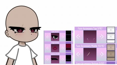 Gacha Face, Gacha Eyes, Gacha Nox, Eye Tricks, Chibi Body, Male Hair, Club Face, Alphabet Writing, Club Hairstyles