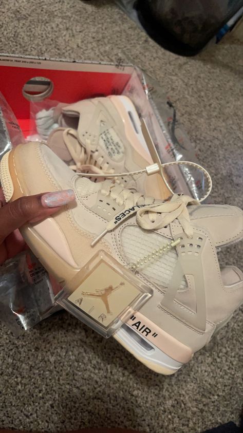 Nike, jordans, jordan 4, off white, off white snd jordan, beige shoe, white shoes, cream shoes, air jordan 4, girl sneakers, boy sneakers, sneakerhead Tan Jordan 4’s, Jordan 4’s Tan, Jordan Retro 4 Beige, Air Jordan 4 Beige, Jordan 4 Beige, Cream Jordans, Jordan 4 Cream, Jordan 4 Collection, Most Expensive Jordans