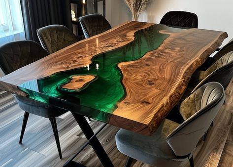 Live Edge Countertop, Wooden Business Signs, Diy Resin Table, Resin Tables, Wooden Signage, Epoxy Tables, Bar Tops, Modern Kitchen Tables, Modern Sliding Doors