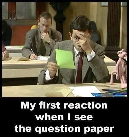 My first reaction when I see the question paper- Mr. Bean Mr Bean Funny, Exams Memes, Exams Funny, Photo Star, Mr Bean, Exam Papers, Memes Humor, Question Paper, School Life