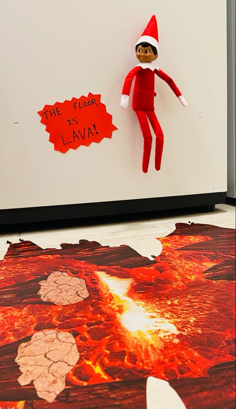 The Floor Is Lava Elf, Lydia Rose, Elf On Shelf, Floor Is Lava, The Floor Is Lava, Tree Themes, Elf Ideas, Navidad Diy, Christmas Tree Themes