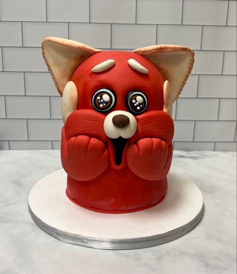 Turning Red Panda Cake Red Panda Cake, Turning Red Cake, Turning Red Panda, Panda Cake, Cake 3d, Red Cake, 3d Cakes, Turning Red, Red Party