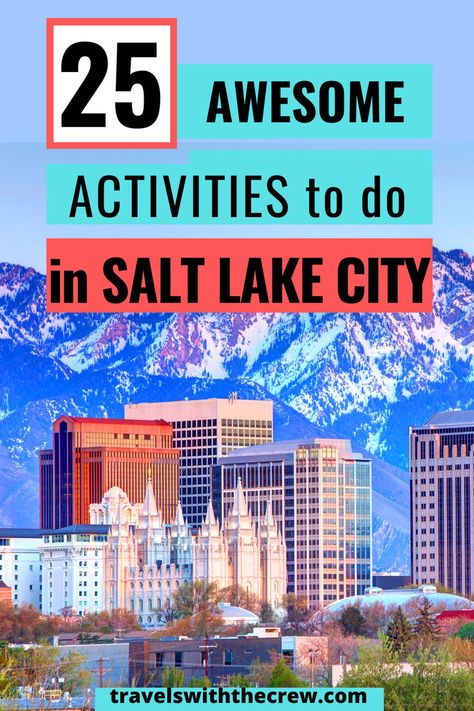 Enjoy Salt Lake city this summer and throughout the year with the 25 places to see and fun things to do in Salt Lake. Salt Lake City With Kids, Salt Lake City Library, Lagoon Amusement Park, Sundance Resort, Temple Square, Mountain City, Eco Travel, Utah National Parks, City Guides