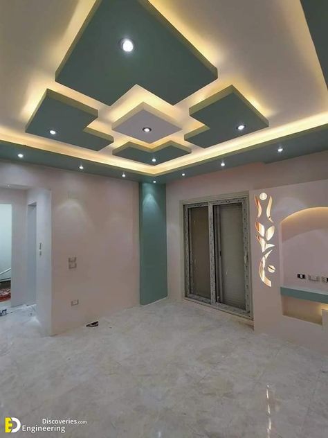 Gypsum Board Design, Living Room False Ceiling Design, Room False Ceiling Design, False Ceiling Design Ideas, Simple False Ceiling Design, Gypsum Ceiling Design, Simple Ceiling Design, Plafon Gypsum, Wall Color Combination