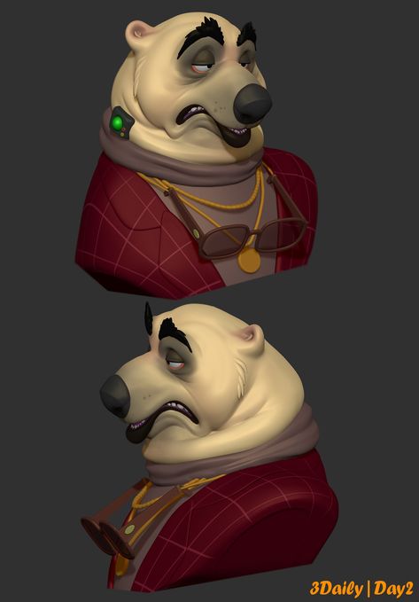 Zootopia Character Design, Zootopia Character Design Concept Art, Animal Character Turnaround, Disney Characters Zootopia, Art Of Zootopia, Polar Bear Character, Zootopia Concept Art, Zbrush Sculpts, Polar Bear Drawing