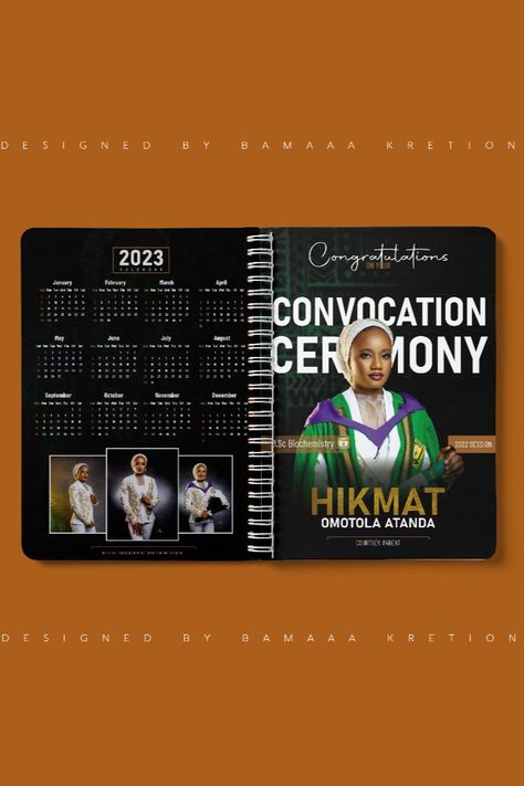 #jotter #design Graduation Jotter Cover Design, Graduation Jotter Design, Convocation Jotter Design, Jotter Cover Design, Jotter Design, Inspo Pictures, Long African Dresses, Dinner Dress Classy, Dress Classy