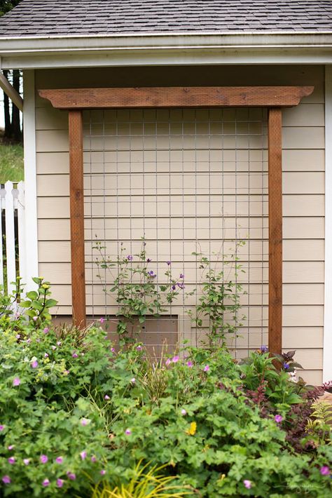 Koti Diy, Diy Garden Patio, Arbors Trellis, Diy Garden Trellis, Trellis Ideas, Rose Trellis, Diy Trellis, Pergola Design, Garden Vines