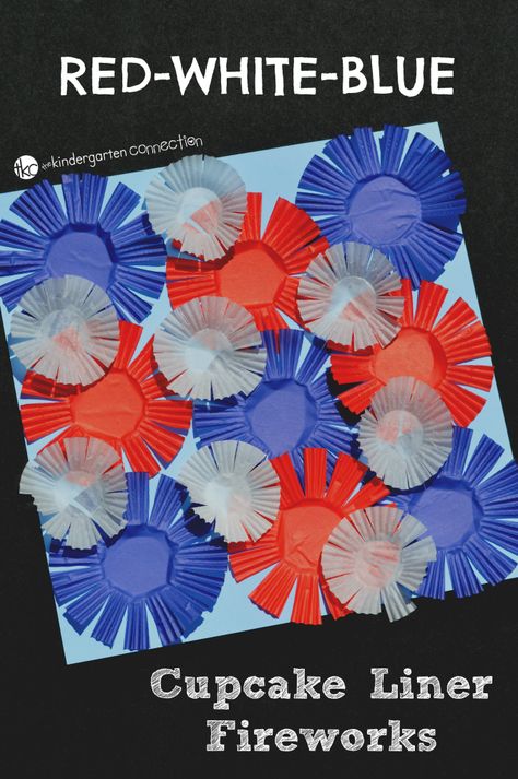 Over 35 Patriotic Party Ideas! Crafts, DIY Decorations, fun food treats and Recipes. Perfect for Memorial Day, Fourth of July and Labor day fun or summer fun - www.kidfriendlythingstodo.com Labor Day Crafts, Cupcake Liner Crafts, Patriotic Activities, 4th Of July Crafts, Fourth Of July Crafts For Kids, Fireworks Craft, 4th July Crafts, Summer Preschool, Blue Crafts