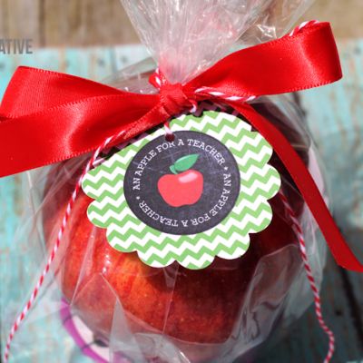 An Apple for A Teacher Teacher Emergency Kit, Homemade Teacher Gifts, The Girl Who Ate Everything, Apple Gifts, Teachers Diy, Starbucks Gift Card, Teacher Apple, School Teacher Gifts, The Krazy Coupon Lady