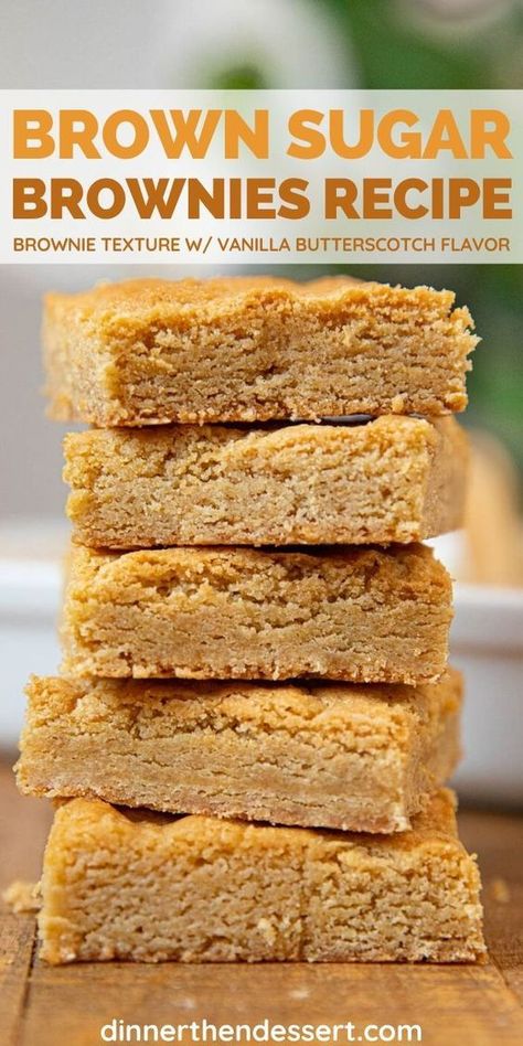 Blondie Brownies Recipe Homemade, Deserts With Only Brown Sugar, Blondies Recipe Classic 9x13, Vanilla Brownies Recipes, Frosted Blondies Recipe, Simple Blondie Recipe, Brown Sugar Blondies Recipe, Best Blondies Recipe Blonde Brownies, Blondes Dessert