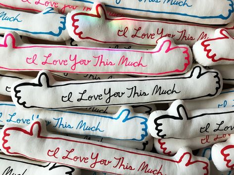 Love You This Much, Fun Pillow, Pet Allergies, Bed Couch, Custom Ink, L Love You, Pop Bottles, Hand Screen Printed, Best Pillow