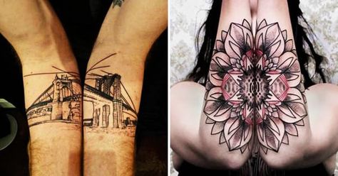 50 Amazing Connecting Tattoos Split Tattoos, Connecting Tattoos, Tattoos And Meanings, Facial Tattoos, Best Friend Tattoos, Sister Tattoos, Friend Tattoos, Meaningful Tattoos, Finger Tattoos