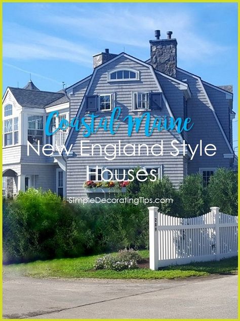 This post is all about getting inspiration from the New England houses that dot… East Coast Cottage Exterior, New England Decor Coastal Style, New England Decorating Style, New England Beach Cottage, Coastal New England Home, New England Decor, New England Style Homes, England Houses, Simple Decorating