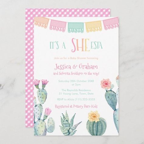 Mexican Theme Baby Shower, Mexican Baby Girl, Fiesta Baby Shower Invitations, Girl Shower Themes, Mexican Babies, Baby Shower Invitations Design, Boda Mexicana, Twins Baby Shower