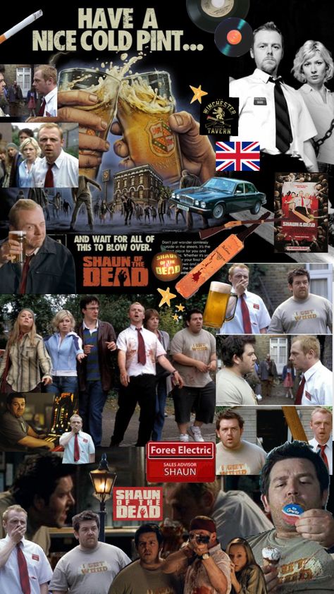 Shaun of the dead Shaun Of The Dead, Hotline Miami, Simon Pegg, Comedy Duos, Zombie Movies, Escape Reality, Great Movies, Satire, Creative Play