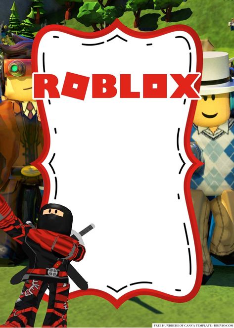 Awesome Hosting a Memorable Roblox Birthday: Tips and FREE Themed Invitations Planning a Roblox-themed birthday bash? You're in for a treat! To ensure your celebration levels up, here are some easy and exciting tips to make it a day to remember. Plus, stay tuned – we've got fab... Roblox Banner Free Printable, Roblox Invitation Card, Roblox Wallpapers, Roblox Theme Invitation, Roblox Tarpaulin Birthday Layout, Free Roblox Invitations, Roblox Template, Feeling Appreciated, Free Printable Invitations