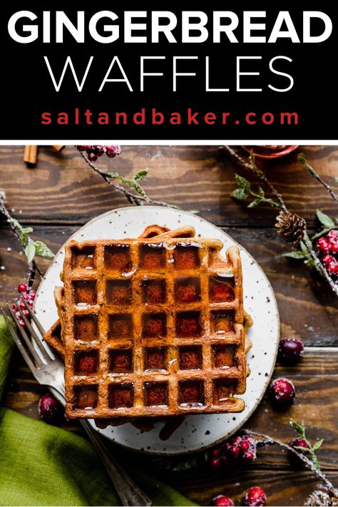 Get your taste buds ready for the ultimate fluffy gingerbread waffles! These warm, cinnamon-infused waffles are perfect for a sweet breakfast or even dessert. Pin this now to add some gingerbread goodness to your life! 🧁 Gingerbread Waffles, Soft Gingerbread Cookies, Waffle Ingredients, Pumpkin Waffles, Thanksgiving Stuffing, Cinnamon Chips, Gingerbread Cake, Holiday Breakfast, Fudge Sauce