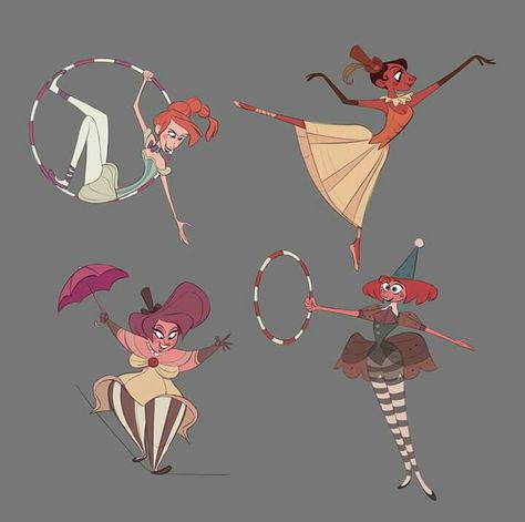 Circus Magician Character Design, Stage Magician Character Design, Acrobat Character Design, Ringmaster Character Design, Circus Poses Reference, Ballerina Character Design, Circus Oc Art, Circus Character Design, Digital Circus Oc