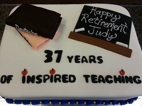 Teacher Retirement Cake Farewell Cake For Teacher, Chocolate Retirement Cake, Retirement Cake Ideas For Teachers, Teacher Retirement Cake Ideas, Teacher Retirement Cake, Retirement Sheet Cakes For Men, Retirement Party Cakes Teacher, Retirement Party Cakes, Teacher Cakes