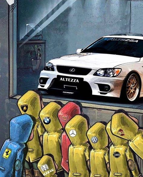 Toyota Altezza, Rich Cars, Jdm Wallpaper, Formula 1 Car Racing, Lexus Is300, Lexus Cars, Car Illustration, Toyota Cars, Mini Canvas Art