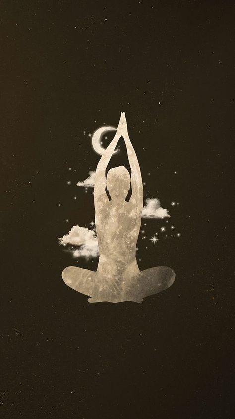 Spiritual Wallpaper Iphone, Galaxy Silhouette, Wallpaper Spiritual, Iphone Wallpaper Dark, Yoga Woman, Iphone Wallpaper Iphone, Yoga Images, Spiritual Wallpaper, Wallpapers For Mobile Phones