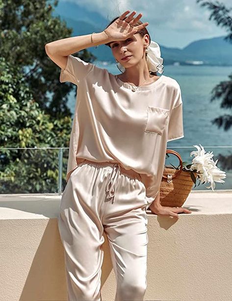 Loungewear Photography, Long Pajama Pants, Nightwear Dress, Silky Pajamas, Silk Satin Fabric, Satin Short, Silk Pajama Set, Pajama Pant, Satin Pyjama Set