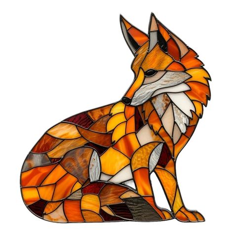 “stained glass” decals – Wender Aspire on Etsy | creativeartworksblog Fox Stained Glass Patterns, Stained Glass Fox, Stained Glass Animals, Stained Glass Window Clings, Clean Window, Stained Glass Patterns Free, Mosaic Animals, Glass Decals, Window Cling