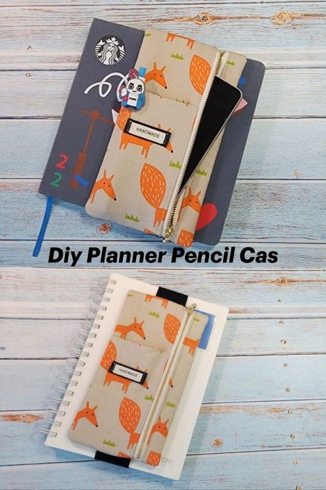 Pencil Case Diy Tutorial, Pencil Case Pattern, Diy Notebook Cover, Planner Pouch, Diy Pencil Case, Handbag Sewing Patterns, Cute Pencil Case, Diy Pencil, Pouch Diy