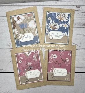 hollyscrafting: Wildflower Designs Thank You Su Wildflower Designs, Stampin Up Wildflower Designs, Wildflower Designs Stampin Up Cards, Wildly Flowering Stampin Up Cards, Dsp Cards, Wildflower Design, Everyday Cards, Flower Birthday Cards, Hunkydory Crafts