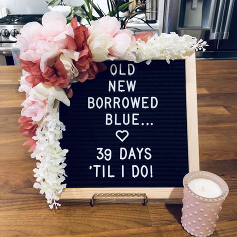 Bridal Shower Inspiration Decor, Bridal Shower Decorations Ideas, Bridal Shower Signage, Wedding Shower Brunch, Old New Borrowed Blue, Bridal Shower Floral, Bridal Shower Inspo, Simple Bridal Shower, Bridal Shower Decorations Diy