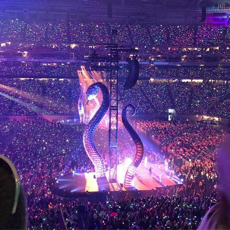 Rep Tour Glendale Future Concert, Rep Tour, Reputation Tour, Concert Crowd, Concert Stage Design, Stage Set Design, Dream Music, Concert Stage, Concert Aesthetic