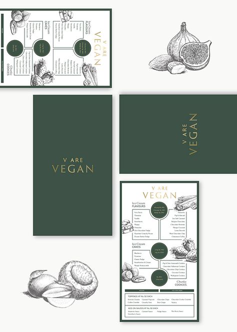 V ARE VEGAN: Menu Design on Behance Vegan Restaurant Menu Design, Vegan Menu Design, Vegan Restaurant Branding, Green Menu Design, Hotel Menu Design, Italian Menu Design, Royal Restaurant, Wine List Menu, Wine Presentation