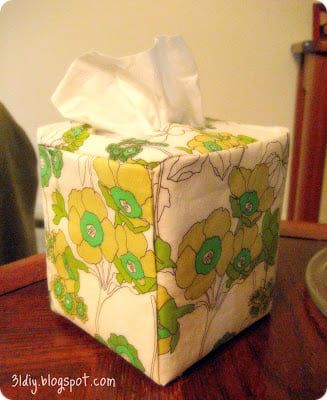 Diy Tissue Box Covers, Kleenex Box Crafts, Recover A Lampshade, Box Covers Diy, Thanks For Sticking With Me, Diy Tissue Box Cover, Thesis Proposal, Kleenex Tissues, Cover Lampshade