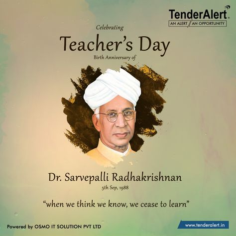 Happy Teacher's Day 2018   When we think we know, we chase to learn - Dr. Sarvepalli Radhakrishnan  #Teachers #Learning #Education #TenterAlert #OSMO #Radhakrishnan Teachers Day Status, Hair Poster Design, Sarvepalli Radhakrishnan, Happy Teachers Day Wishes, Teachers Day Poster, Hair Poster, Facebook Status, Happy Teachers Day, Skill Training