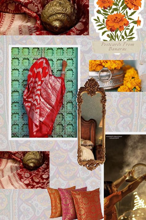 South Indian Wedding Mood Board, Traditional Mood Board, Varanasi Wedding, Banaras Aesthetic, Jaipur Wedding, Light Fest, Indian Bridesmaid Dresses, Silk Sarees Online Shopping, Romantic Backdrop