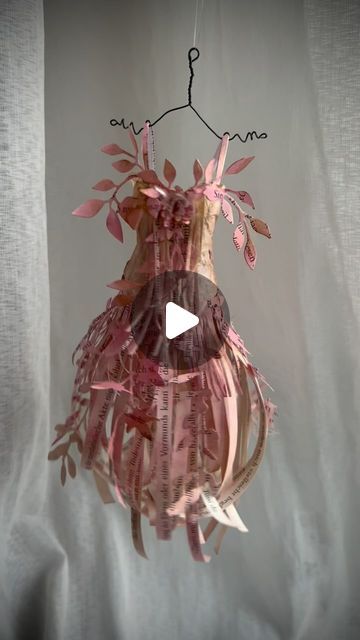 9.5K views · 1.4K likes | Heinz & Brummel on Instagram: "Another paper dress for the fairy queen 👗 • • • #paper #paperdress #paperfashion #fairyland #fairyqueen #paperart #oldbookpages #booklover #heinzundbrummel" Paper Dress Diy, Paperclip Art, Paverpol Sculptures, Paper Dress Art, Art Dresses, Paper Mesh, Paper Dresses, Paper Play, Paper Things