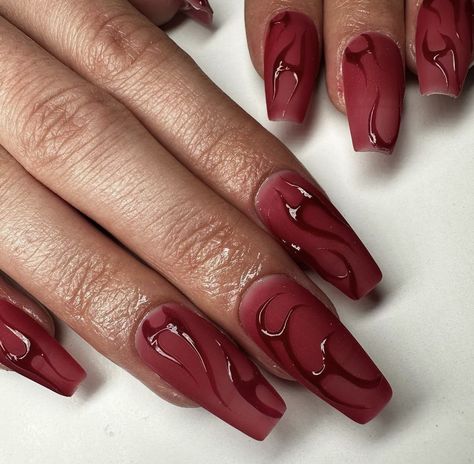 Long Red Nails, Dragon Nails, Punk Nails, Red Nail Designs, Red Nail, Nagel Inspo, Cat Kuku, Square Acrylic Nails, Dream Nails