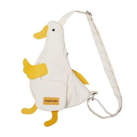 PRICES MAY VARY. Material: Nylon Dorable Design: The cute duck shape and cartoon style make this bag a fun and unique accessory for any outfit. Convenient Size: The compact size of this sling bag makes it perfect for carrying your essentials while on-the-go. Package Included:1Pcs Duck Shaped Sling Bag Funny Cartoon Crossbody Bag Cute Nylon Chest Purse(If there are any problems with the product, please send us pictures.Tell us more details about this problem.) Thank you so much for your purchasin Kawaii Duck, Duck Bag, White Crossbody Bag, Casual Tote Bag, Women Crossbody Bag, Canvas Messenger Bag, Novelty Bags, Bag Cute, Canvas Shoulder Bag