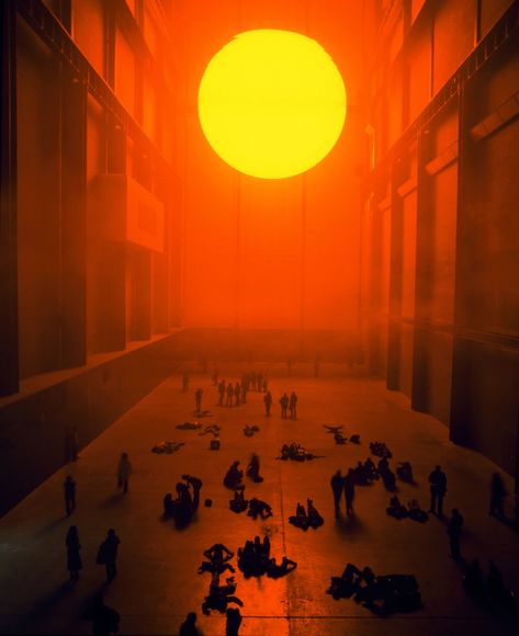 The Weather Project, Turbine Hall, Studio Olafur Eliasson, Experiential Art, Disco Bar, Icelandic Artists, The Tate Modern, Weather Projects, Light Art Installation