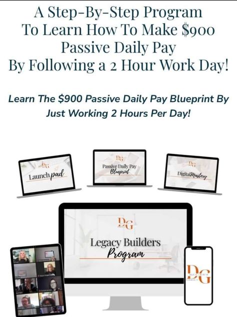 🚀 Exciting news! Our Legacy Builder program has just launched within our community! 🚀 🔥 Are you ready to discover a step-by-step method to earn $900 in passive daily income, all with just a 2-hour work day? ⁉️ How does it work? Introducing the Digital Growth Community – your go-to destination for mastering online business. Our program offers comprehensive video trainings and LIVE interactive mentoring sessions designed to teach you digital marketing techniques that can lead to 6 and 7-figu... Legacy Builder Program, Income Quotes, Passive Income Quotes, Email Blast, Bulk Email, Multiple Streams Of Income, Digital Marketing Business, Digital Marketer, Passive Income Online