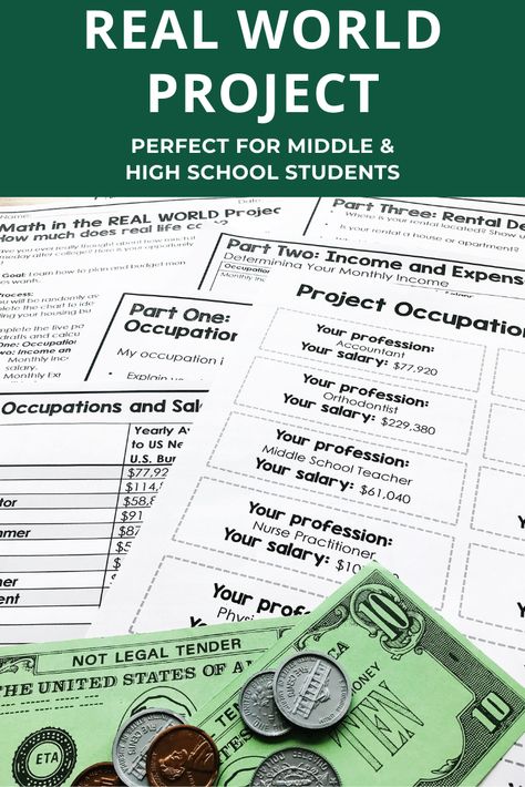 Middle School Financial Literacy Lessons, Classroom Economy, Financial Literacy Lessons, Consumer Math, Real Life Math, High School Project, Life Skills Class, Teaching Money, Teaching Life Skills