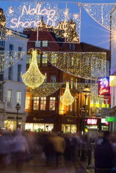 Irish Christmas Traditions, Grafton Street Dublin, Christmas In Ireland, Christmas In, Romance Aesthetic, Grafton Street, Irish Christmas, Ireland Trip, Holiday Romance