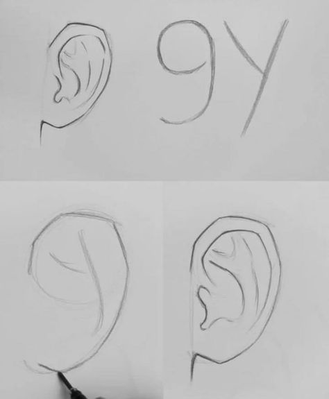 Ear Drawing Tutorial, Emo Boy Art, Art And Crafts For Kids, Ear Drawing, Draw Tutorial, Emo Boy, Art And Crafts, Art Tools Drawing, Sketches Tutorial